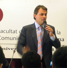 Artur Mas, predicant a Blanquerna